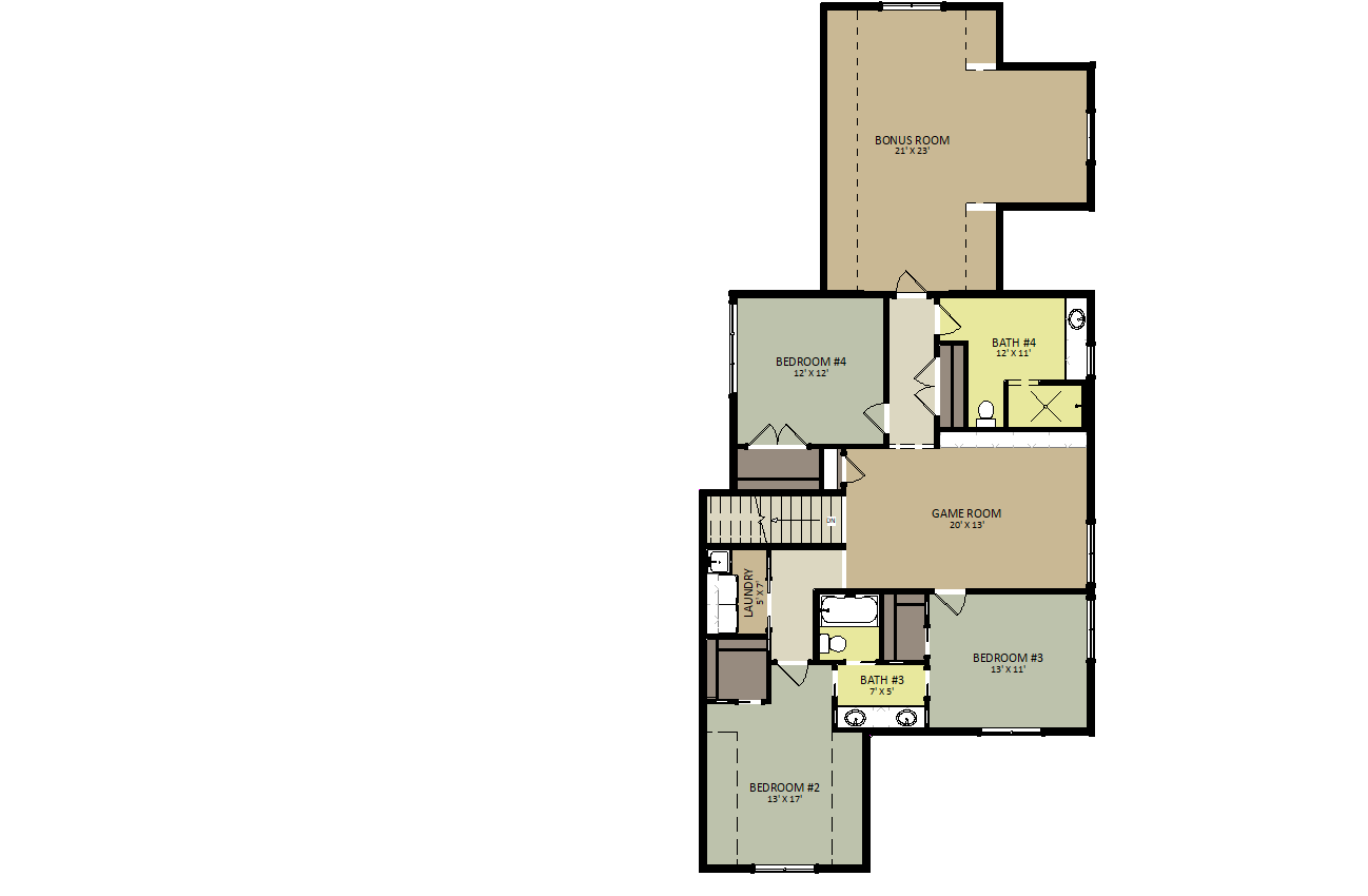 Brookdale Second Floor Floor Plan